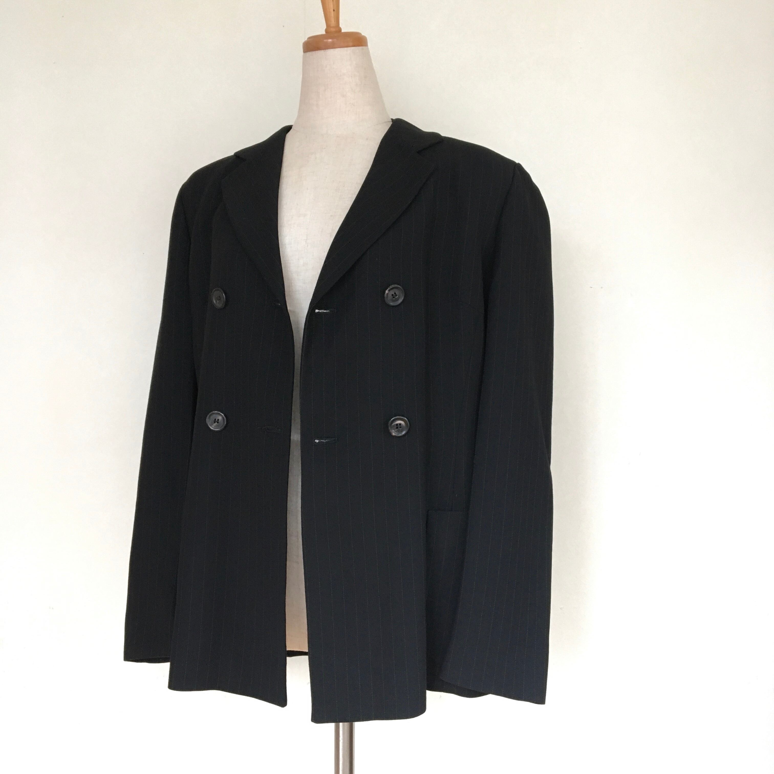 90s Italy made stripe double jacket