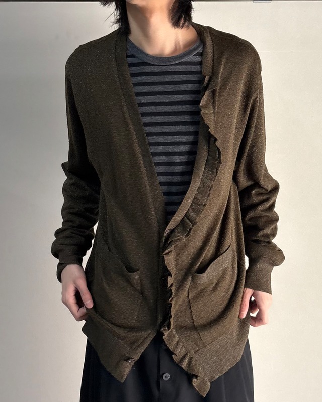 【DRIES VAN NOTEN】frill design glitter cardigan