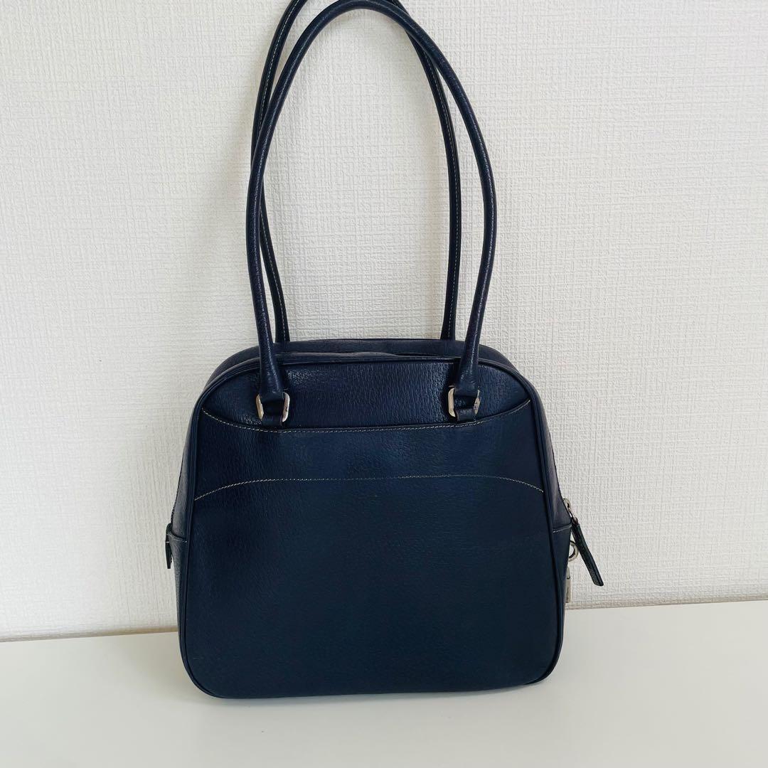 PRADA プラダネイビー レザー ショルダーバッグ PRADA プラダネイビー レザー ショルダーバッグ | PAY ID