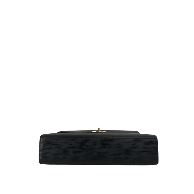LOUIS VUITTON ルイヴィトン ハンドバッグ ブラック ターンロック レザー M52372 マルゼルブ vintage ヴィンテージ オールド 48k8t4