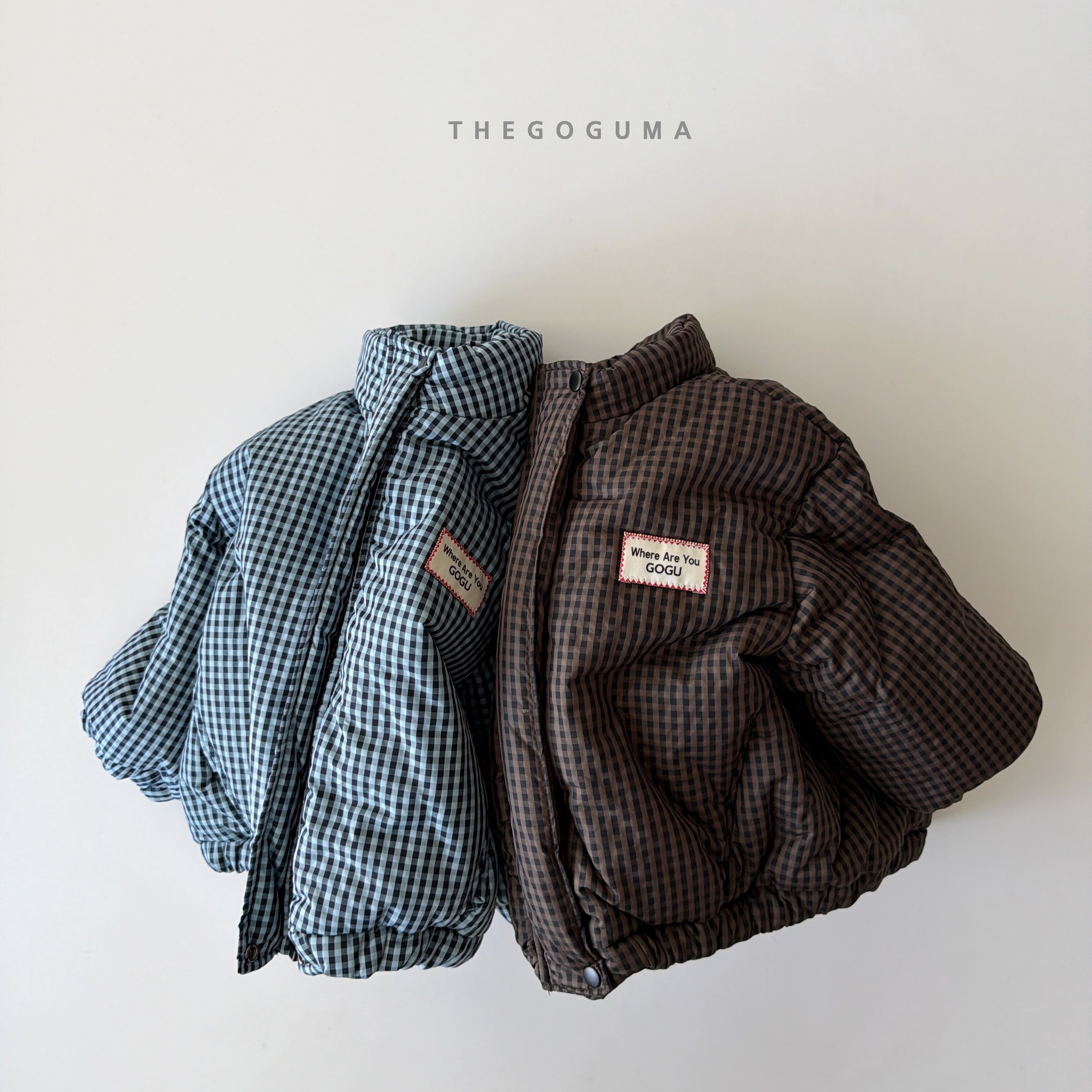 check padded jumper【the goguma】※11月下旬〜12月上旬発送予定