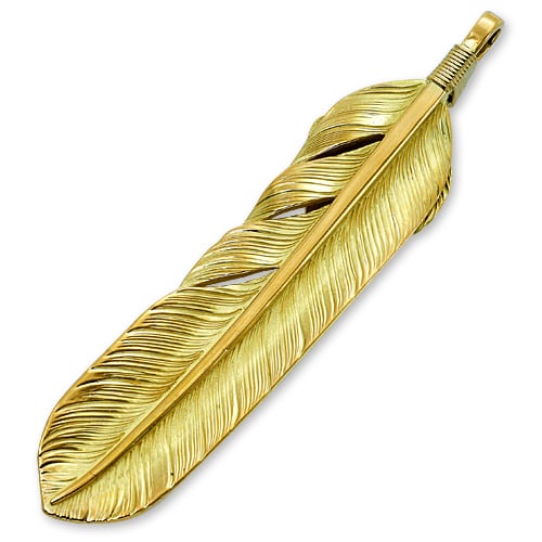 鷲見太郎 Pendant ペンダント】L K18イエローゴールドフライトフェザー