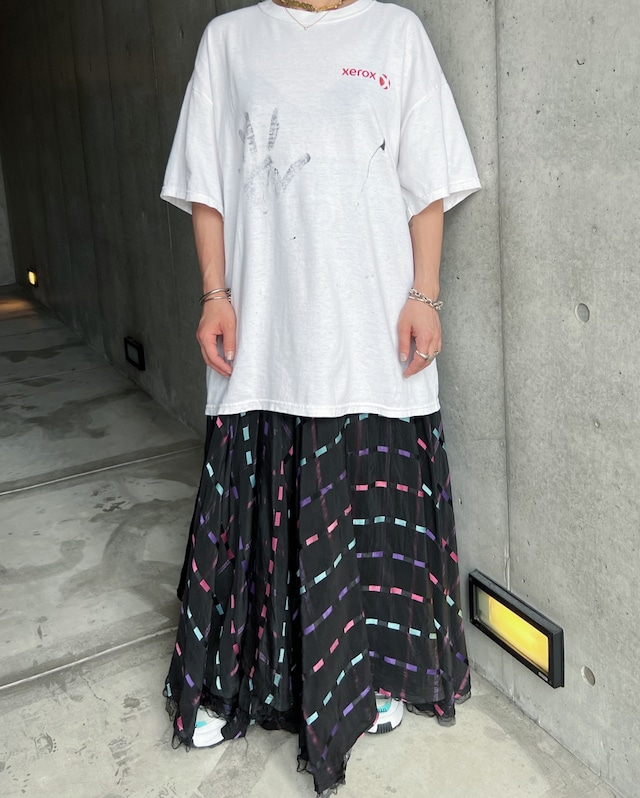 ~80s vintage handmade long skirt