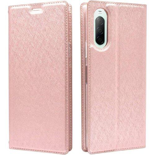 シズカウィル Xperia 10 ii ケース カバー 手帳型 SO-41A スリム ケース ローズピンク 1個入り 5