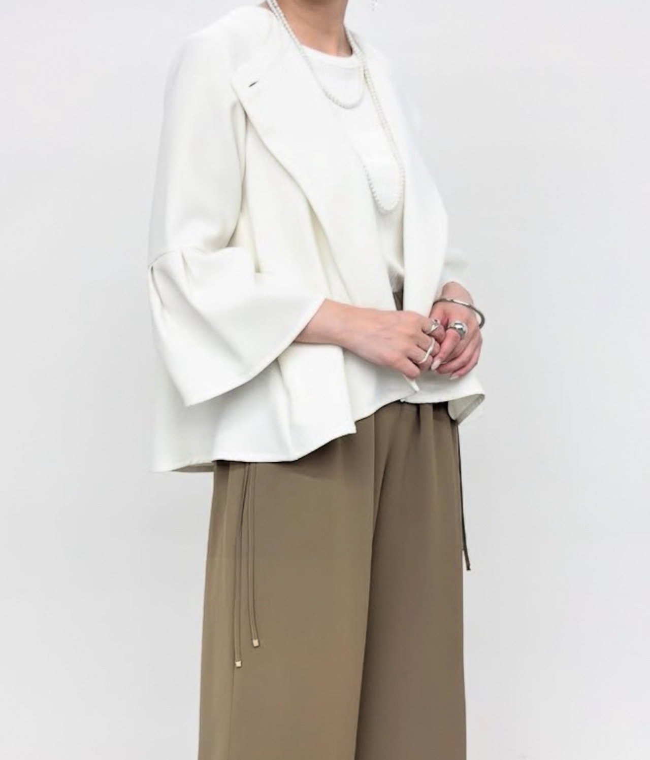 NUS ダブルクロス ベルスリーブジャケット 612-34001