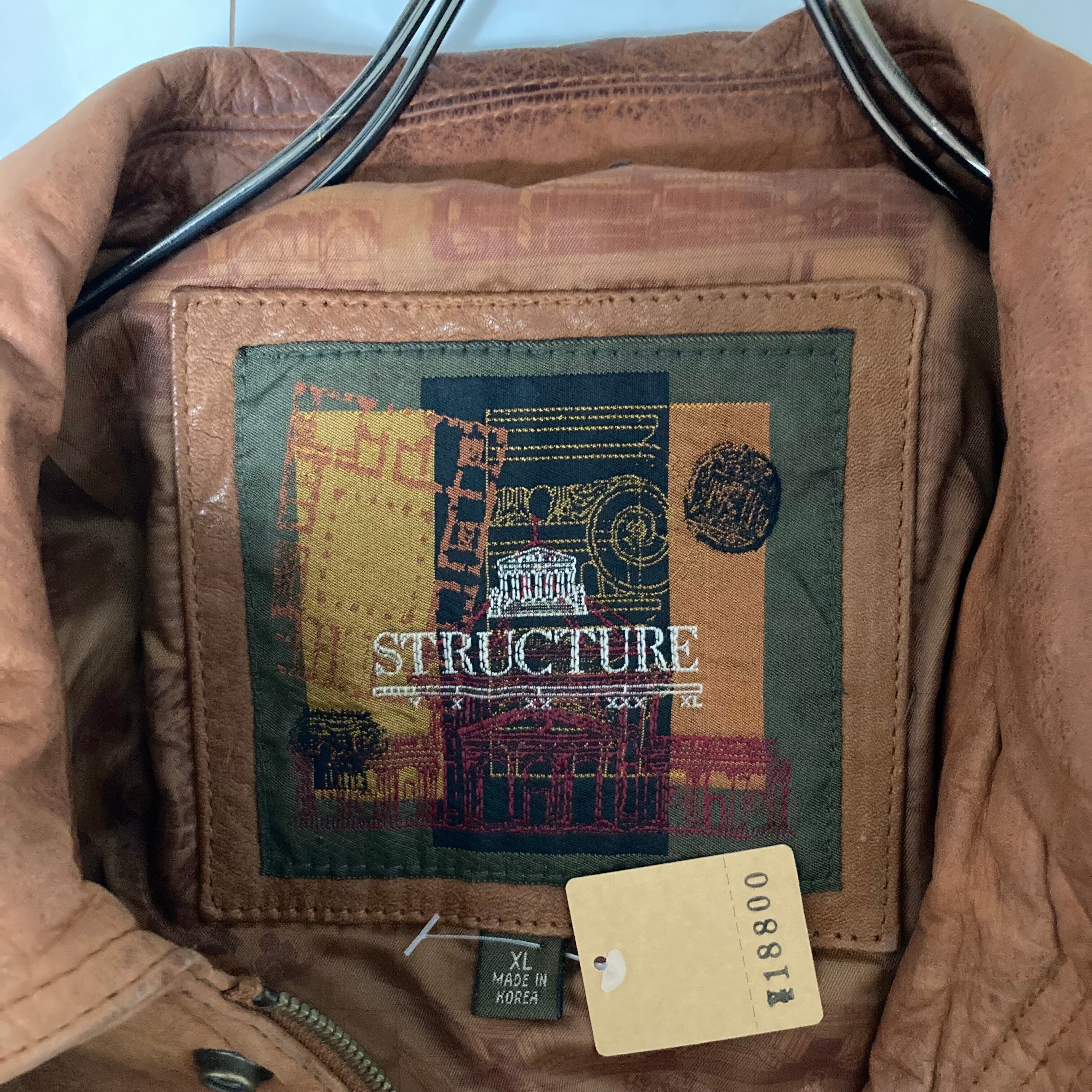 STRUCTURE レザージャケット XL | 古着屋OLDGREEN