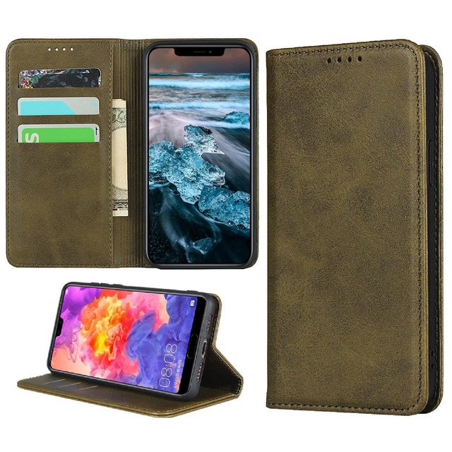 Jaorty Sony Xperia 5 V SO-53D/SOG12 対応スマホケース ケース手帳型 携帯カバー 人気 内蔵マグネットPU革 財布型 カード収納 スタンド機能-グリーン