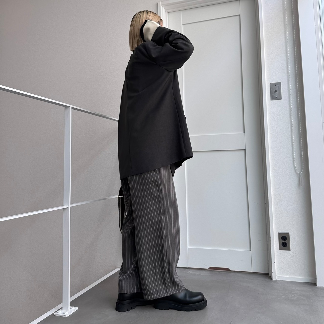 【鹿児島先行販売】ダブルオーバーテーラードJK/チャコール