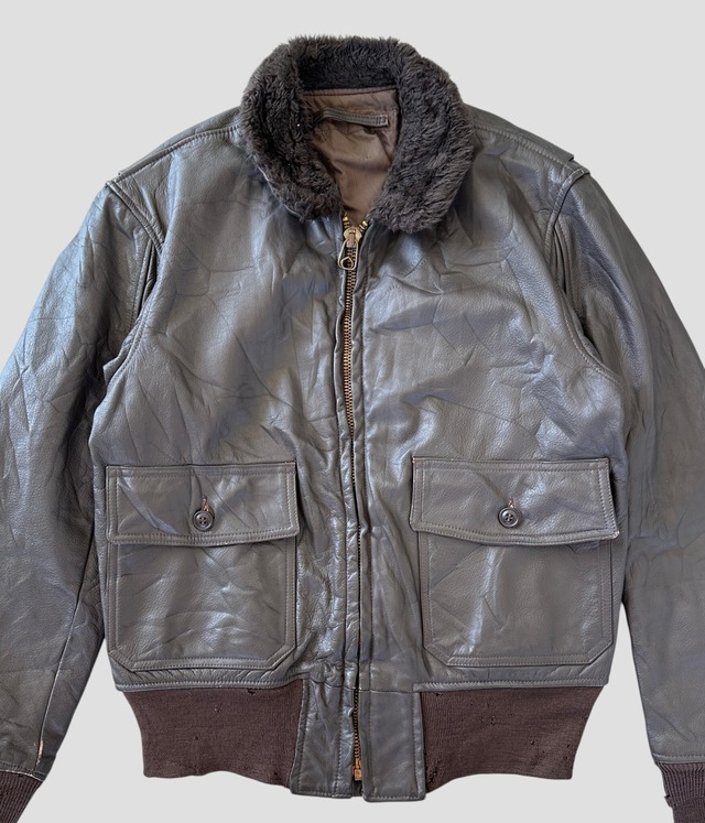 -U.S.NAVY- Vintage 70s G-1 Flight Jacket