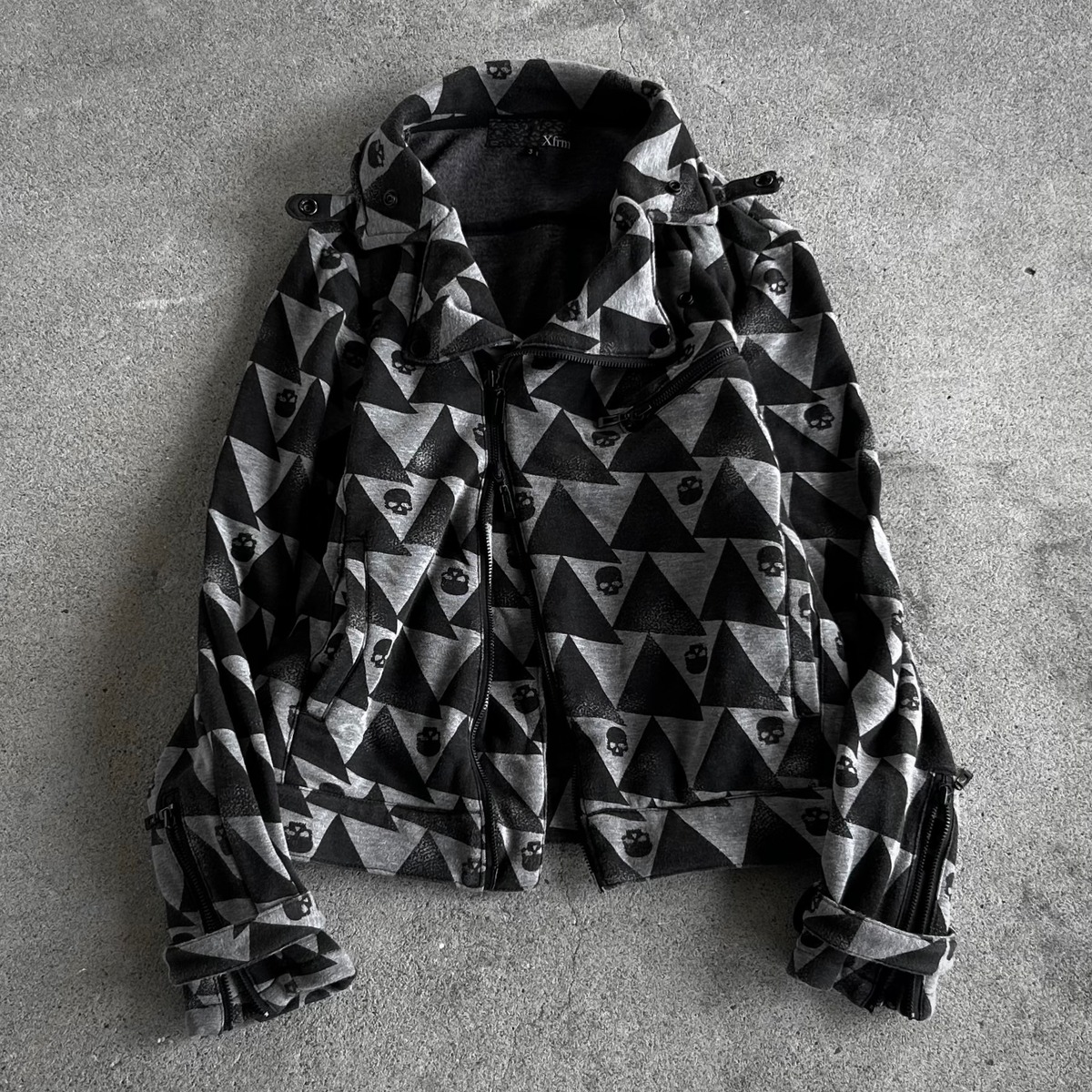 Xfrm All-over Skull Triangle Sweat Riders Jacket | jive