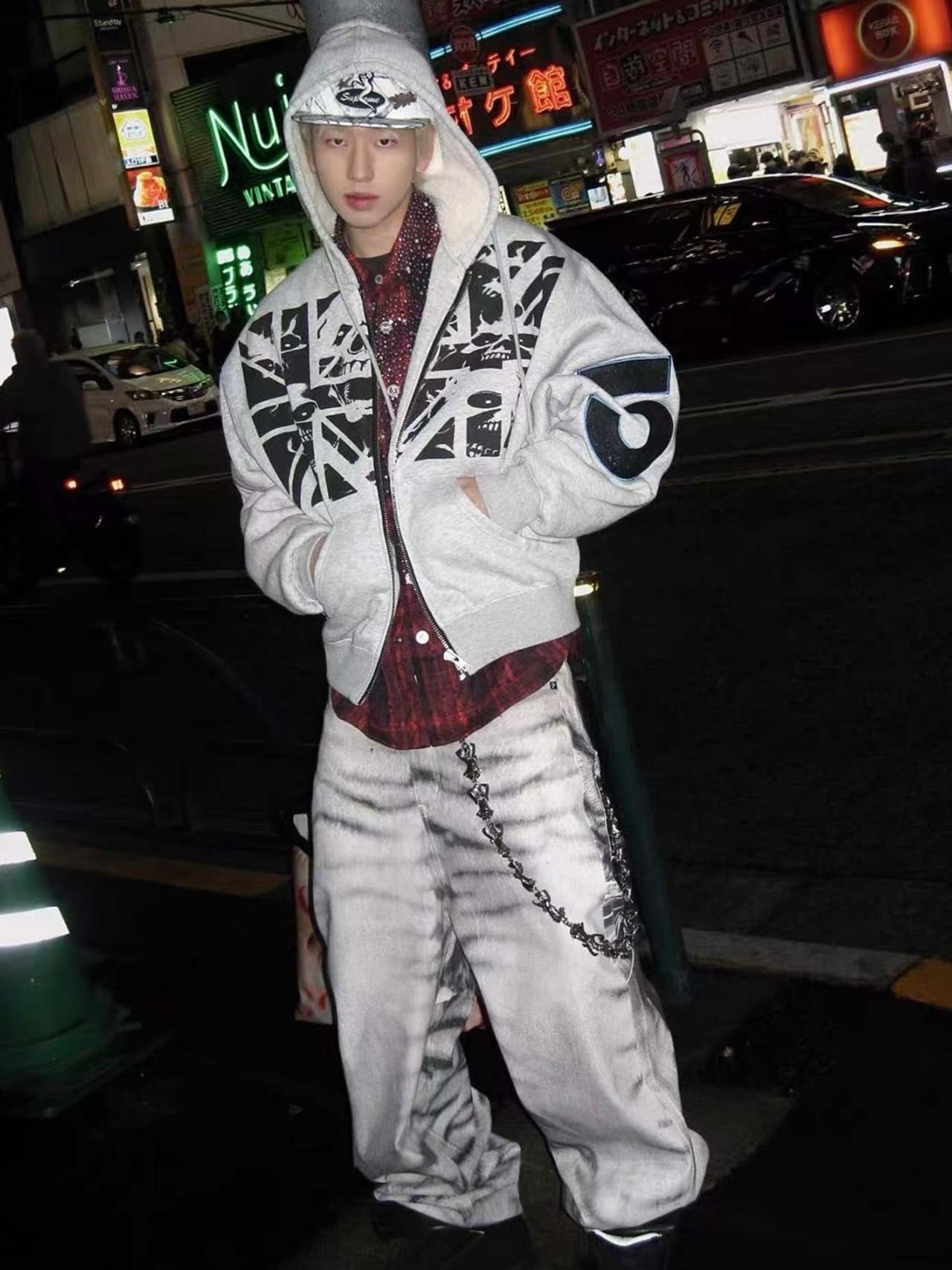 【TecNineGroup】WHITE TIGER DENIM PANTS