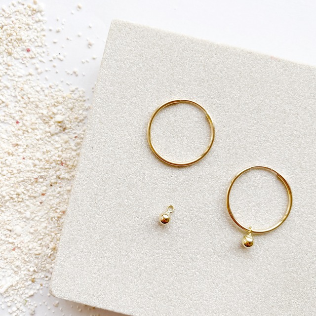 2way gold mini hoop earrings