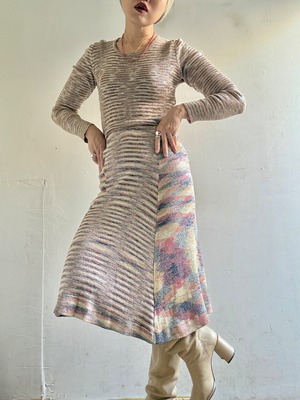 1980s Vintage "I. MAGNIN" Metallic Knit Set Up