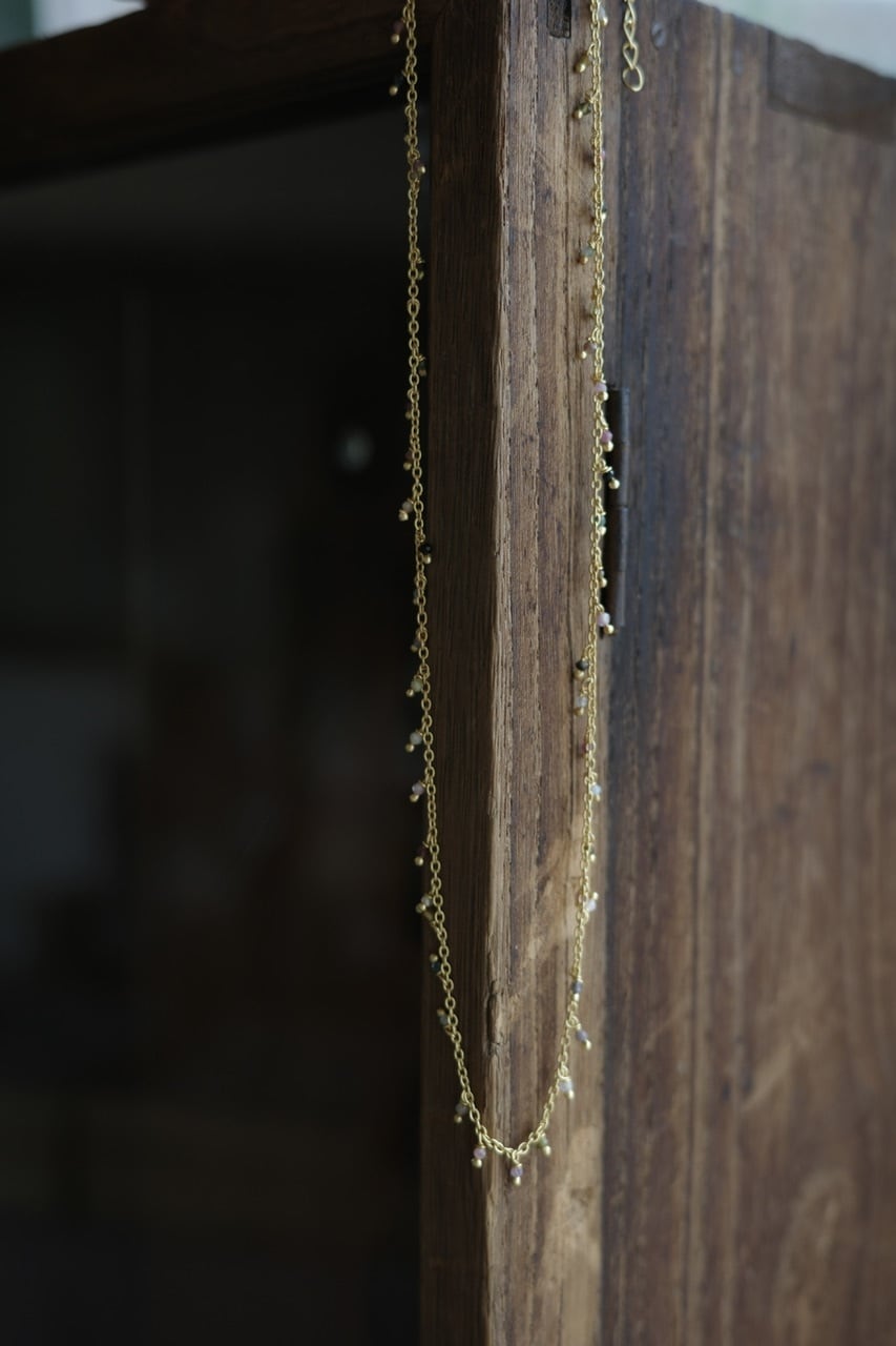 vija Fragment of earth necklace tourmaline gold