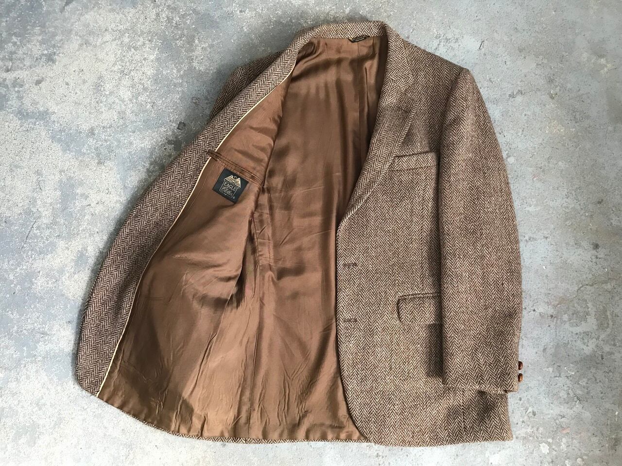 80s Harris Tweed Eagle-Clothes tailored jacket MADE IN USA 80s Harris Tweed Eagle-Clothes tailored jacket MADE IN USA