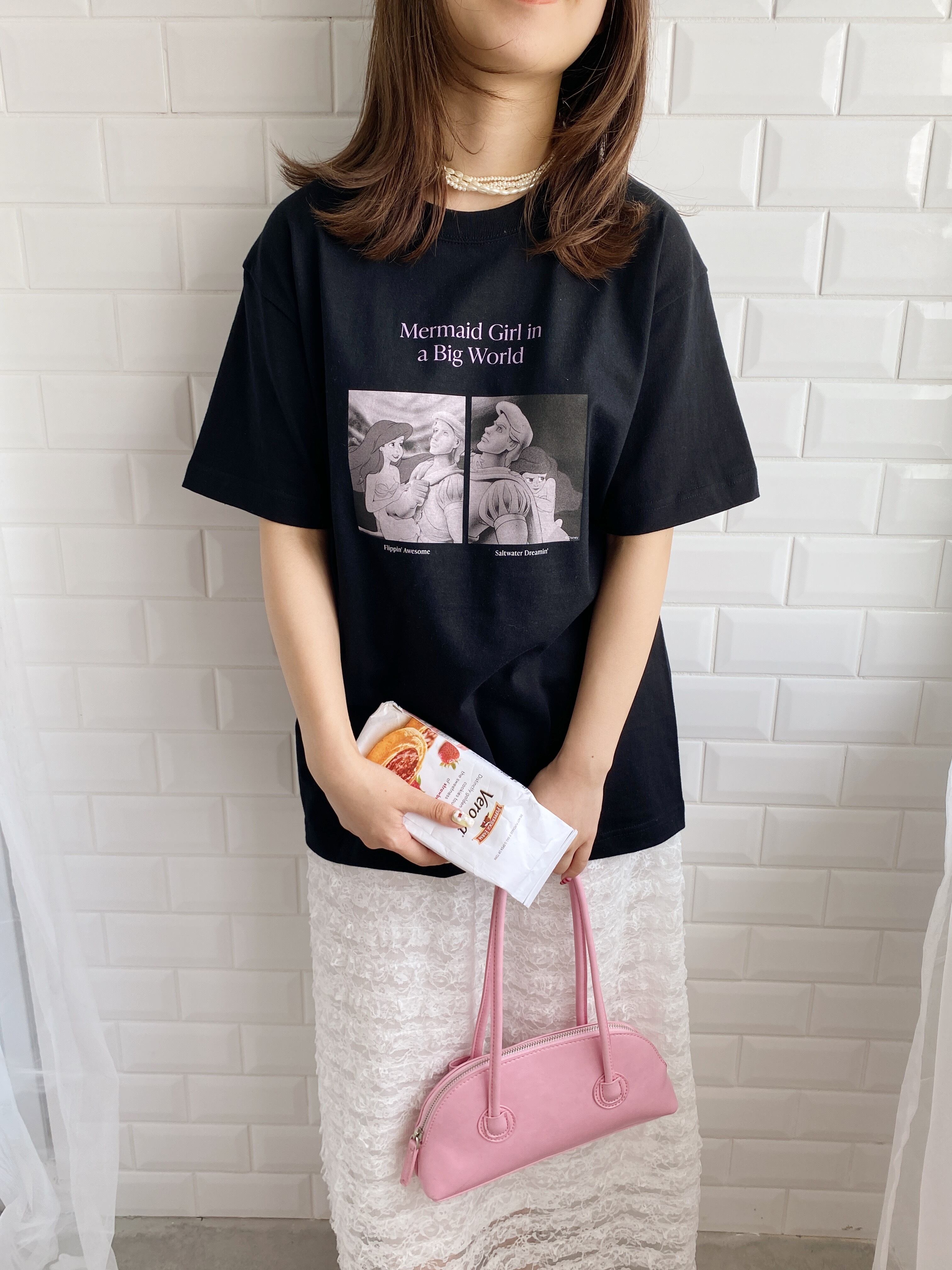 リトル・マーメイド/PHOTO01/Tシャツ/ブラック/CHDYST230609LM-06