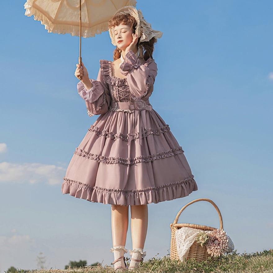 【まるさんかくしかく】ロリータドレス　Sサイズ×2枚 まるさんかくしかく】ロリータドレス Sサイズ×2枚 Chi Chi Girls