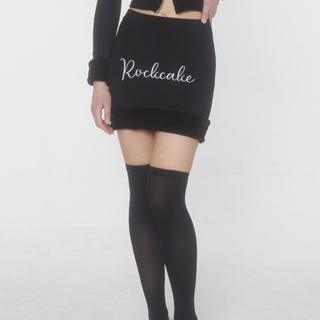 [ROCKCAKE] Script Miniskirt - Black 正規品 韓国ブランド 韓国通販 韓国代行 韓国ファッション スカート