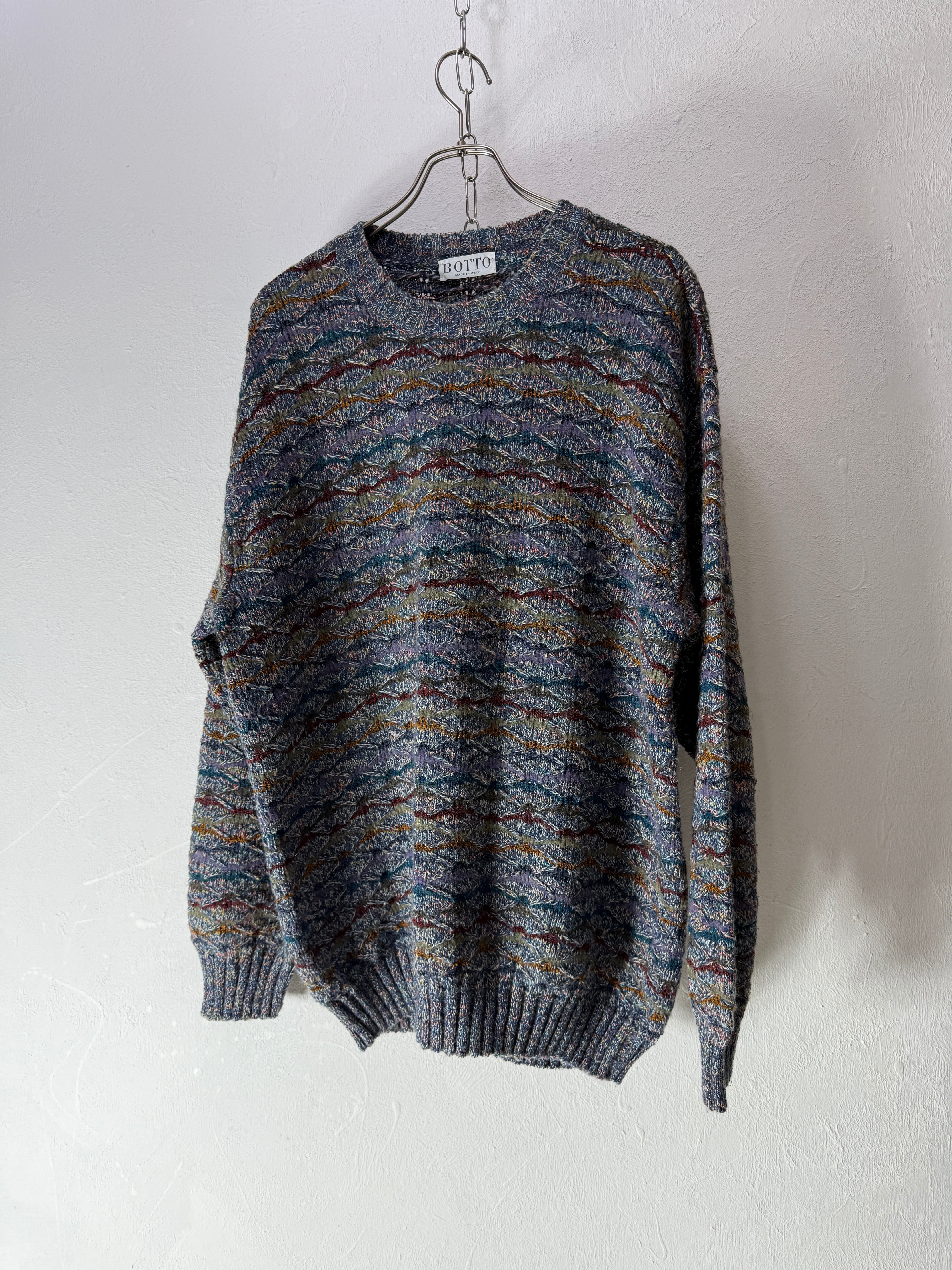 90’s ITALY made Abstract Geometry Jacquard Knit