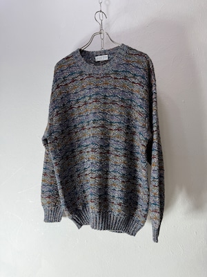 90’s ITALY made Abstract Geometry Jacquard Knit