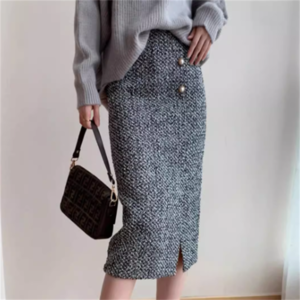 【送料無料】 ロングスカート ペンシルスカート ロング ミモレ ストレート Iライン ツイード生地 厚手 裏地 パール 装飾 高見え スリット かわいい 大人可愛い きれいめ カジュアル 大人 上品 おしゃれ お洒落 こなれ感 コンサバ系 モード系 エレガント レディライク グレンチェック 秋 冬 誕生日会 結婚式 二次会 20代 30代 40代 レディース 女性用 ママ服 デート お出かけ お呼ばれ 休日 アウトドア お茶会 女子会 授業参観 パーティー 着回し ファッション 体型カバー 定番 着痩せ