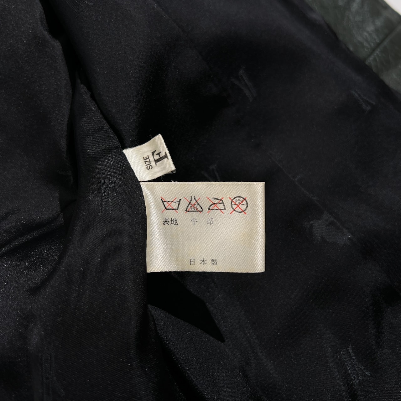YUKI TORII ユキトリイ 金ボタン レザー ジャケット サイズ F /ブラック系 日本製 牛革 本革 婦人服 エレガント 高級