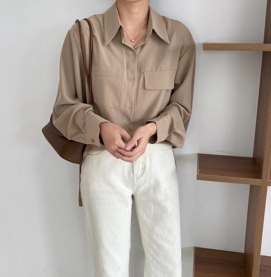 ダブルポケット　レギュラーシャツ　AJ2205-612