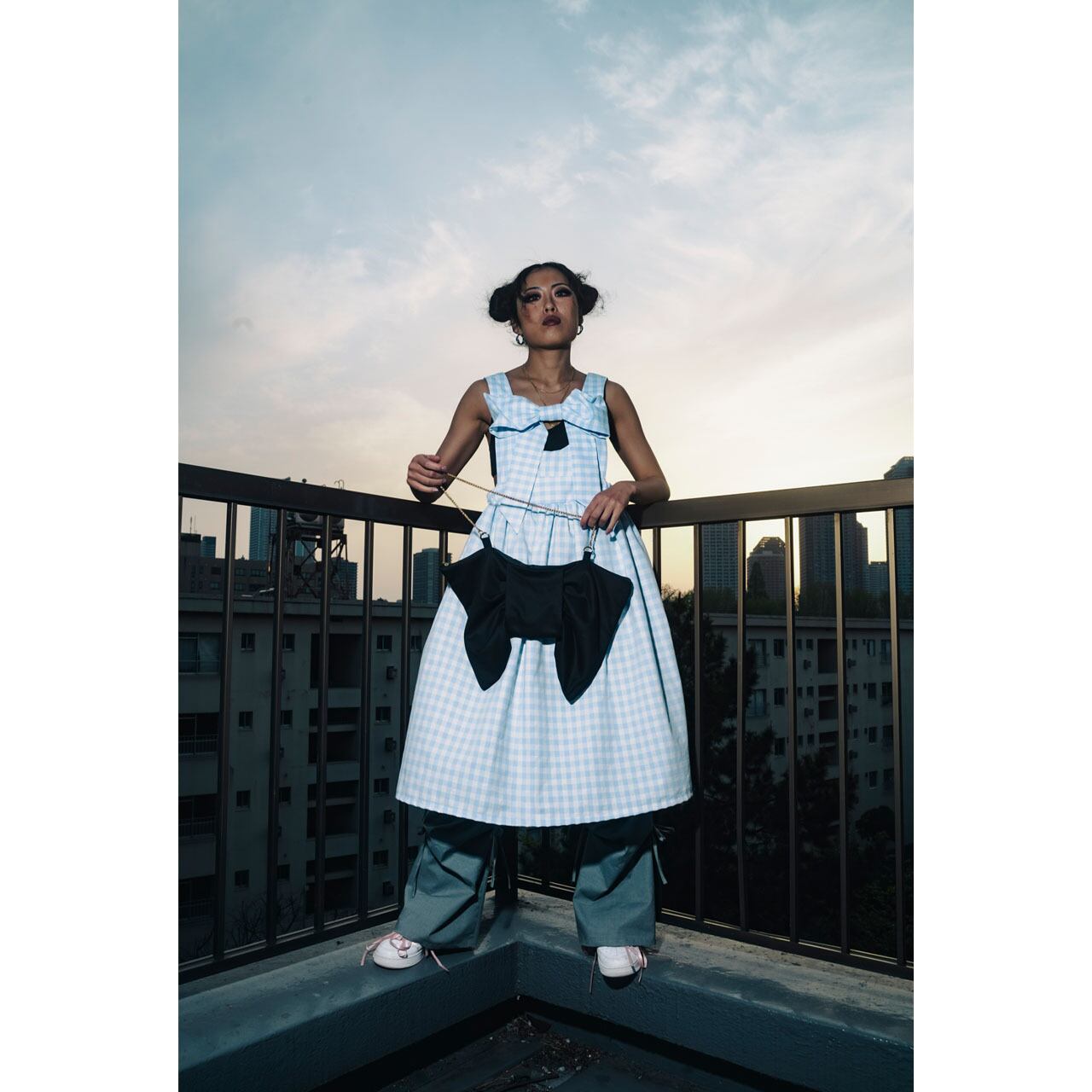 ワンピース Chieee テチチ Te chichi フェイクレザーキャミワンピース （ベージュ