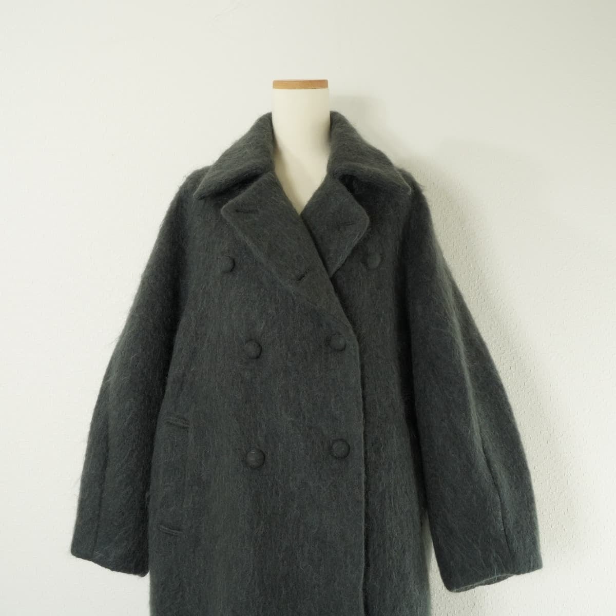 AMERI アメリ DEFORMATION COLLAR SHAGGY COAT モヘヤ シャギー コート  