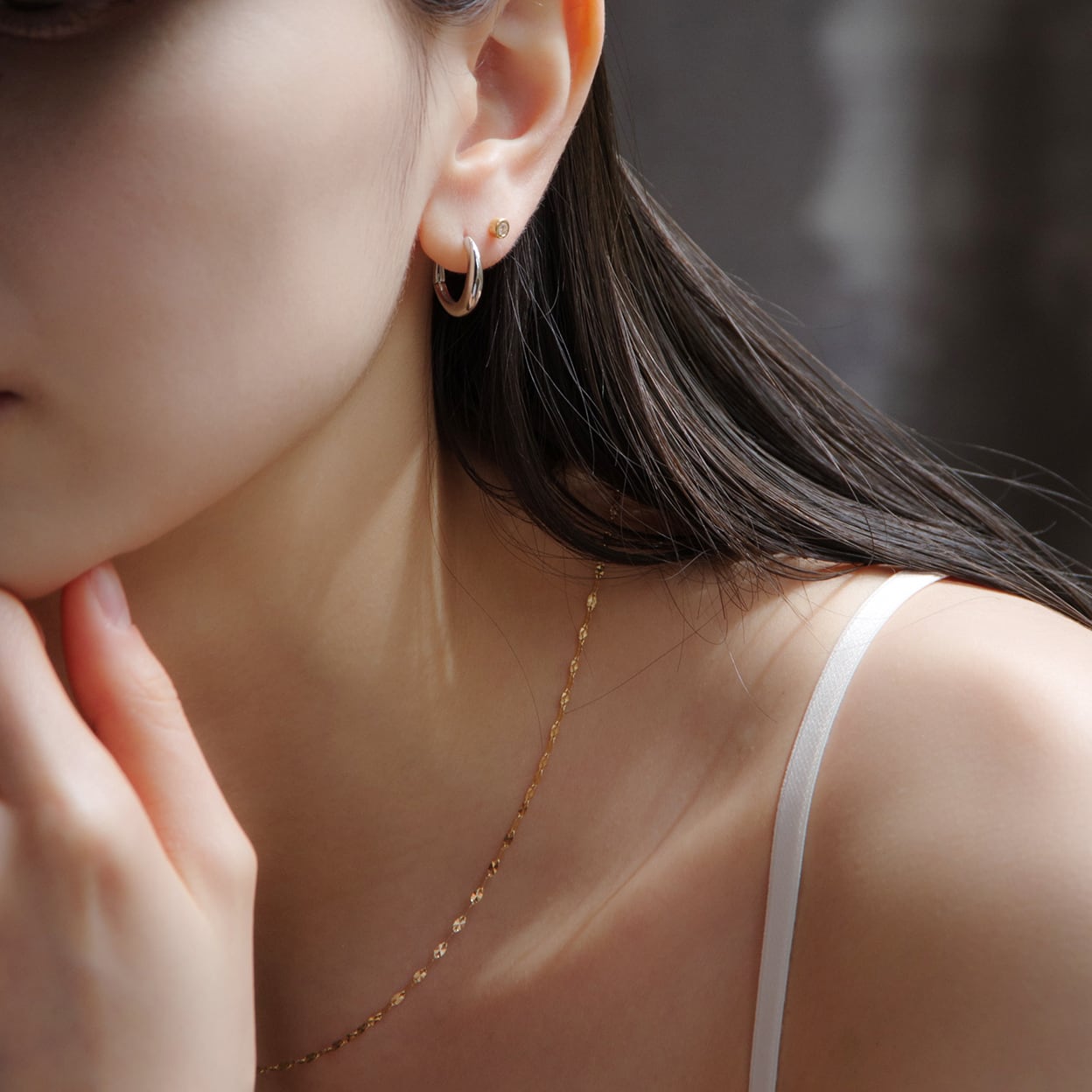 k10 フラワーエクレアチェーンネックレス L&CO ゴールド 楽天市場