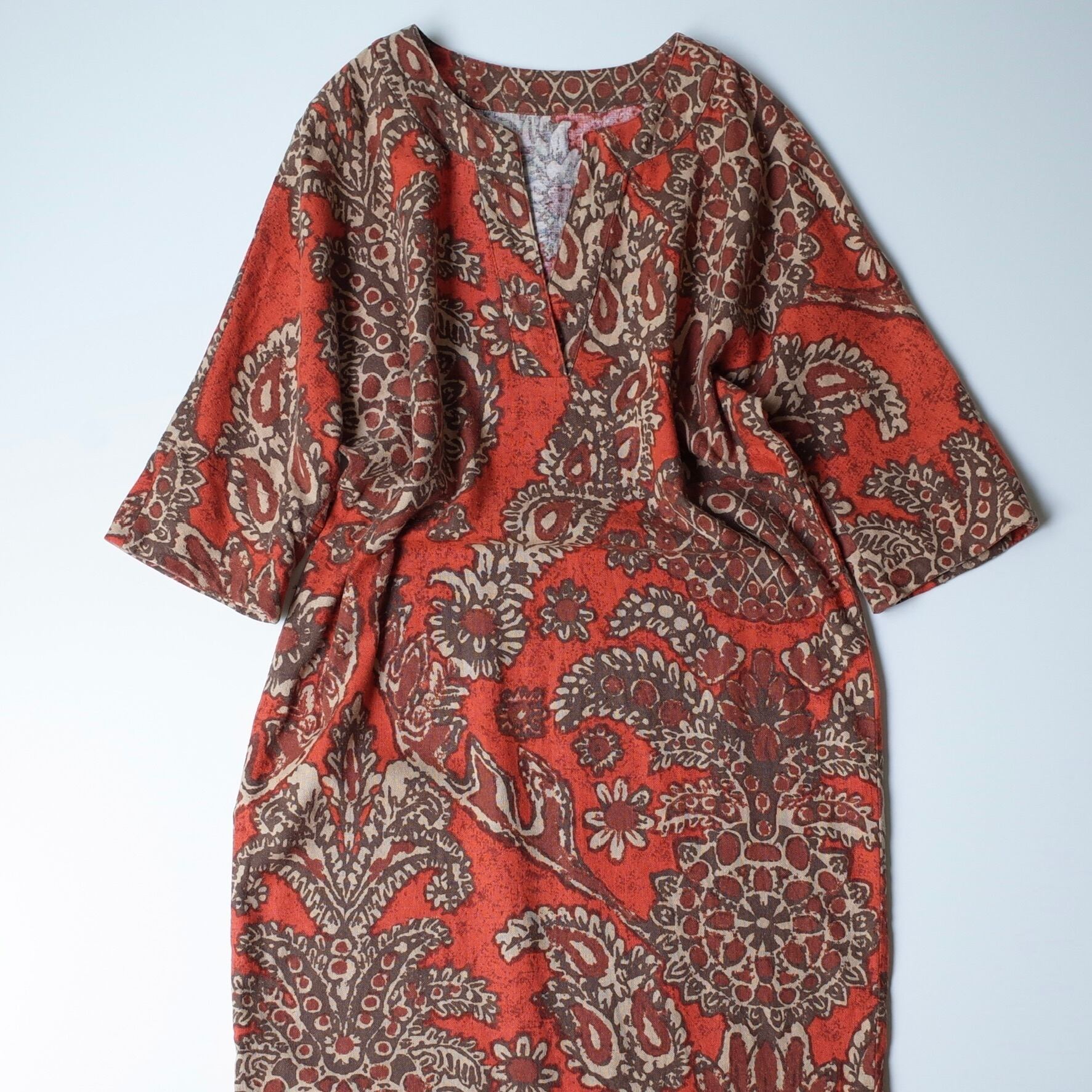 Paisley flower pattern dress