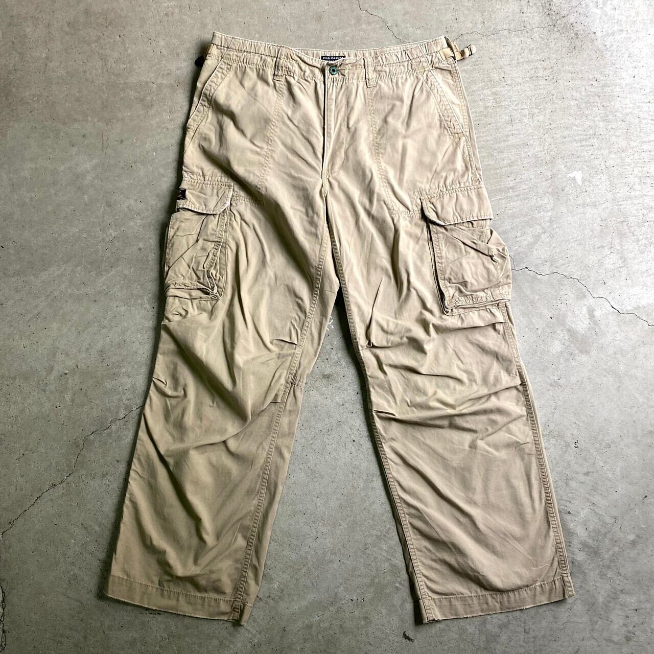 POLO JEANS COMPANY Ralph Lauren ポロジーンズ ラルフローレン カーゴパンツ ショーツ ベージュ メンズW34 古着  【ロングパンツ】【SS2201-30】 | cave 古着屋【公式】古着通販サイト