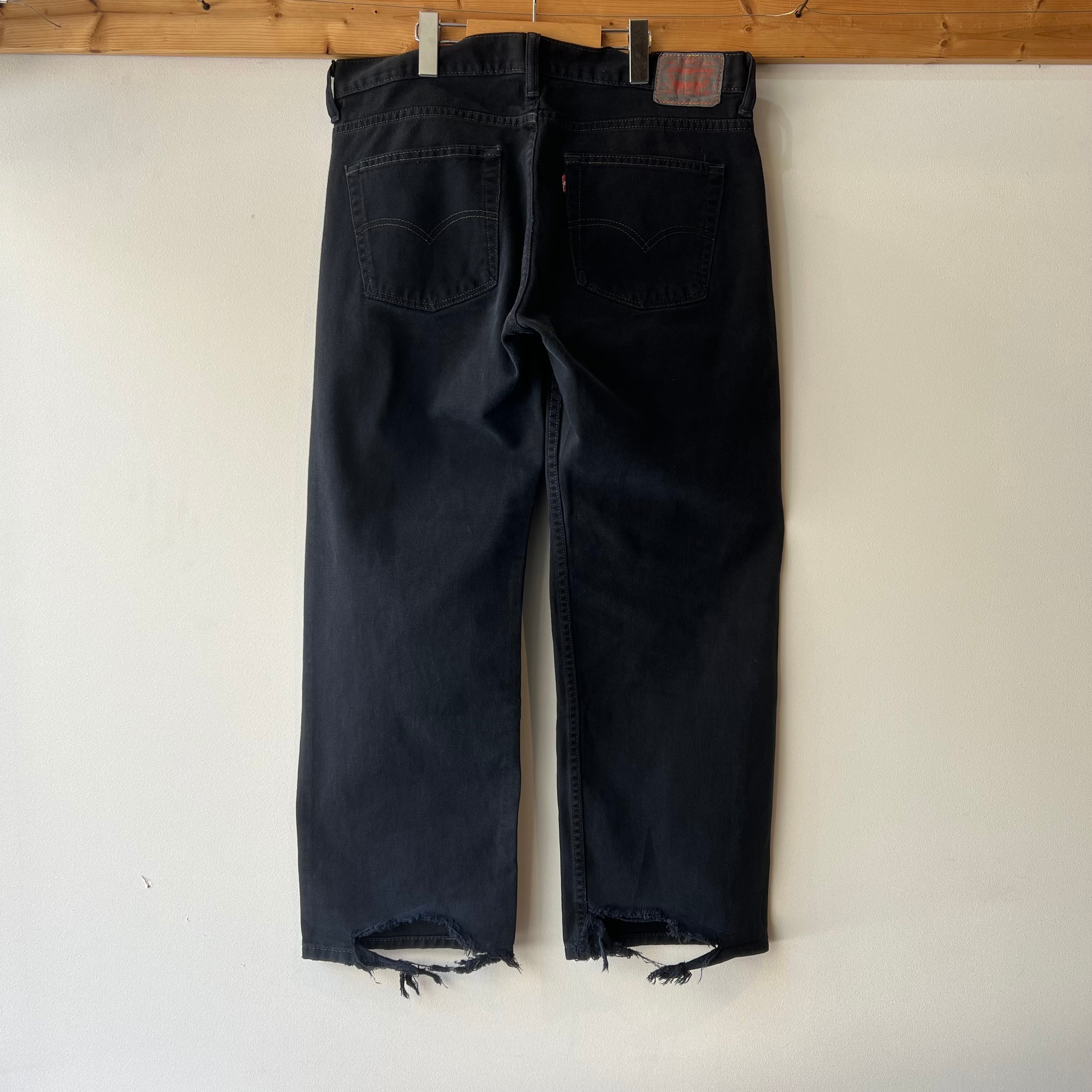 Levi's550 “Husky” ブラックデニムパンツ メンズW34L28 ブラック