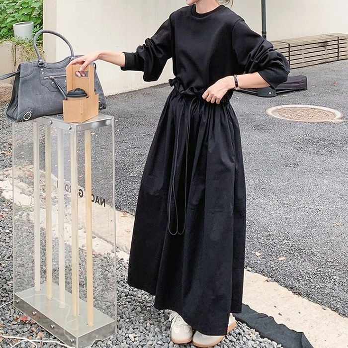 drawstring waist docking one-piece 13251 | abeille