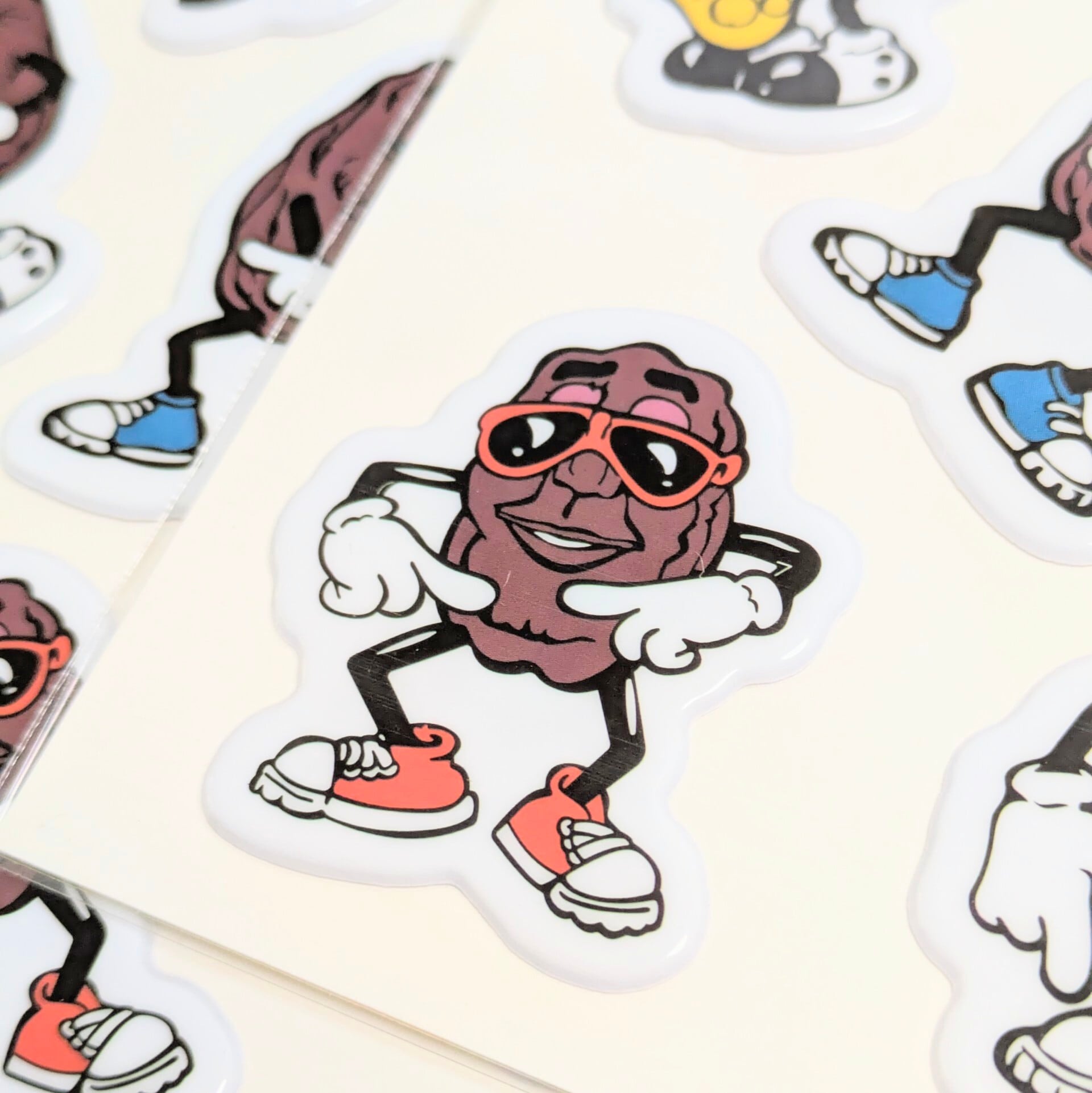 【 California Raisins（カリフォルニアレーズン）】 AMERICAN PUFFY STICKERS / ぷくぷくシール / ぷっくり / ステッカー 〚アメリカン雑貨 アメトイ〛