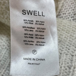 【SWELL】柄ニット セーター デザインニット アクリル ウール 薄手 ラグランスリーブ M相当 US古着