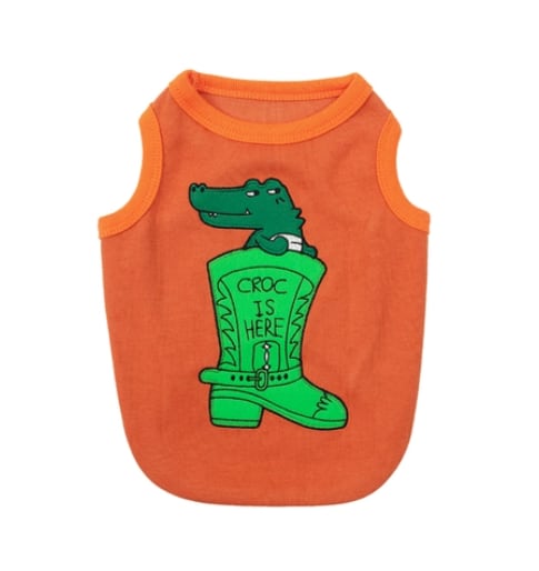 M.L/即納【andblank】Lazy Crocodile Western Sleeveless（Brick）