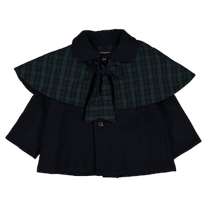 【予約/送料無料】5y-8y / Coat amovible cape DARCY- blue mostly wool / Maison Marelle