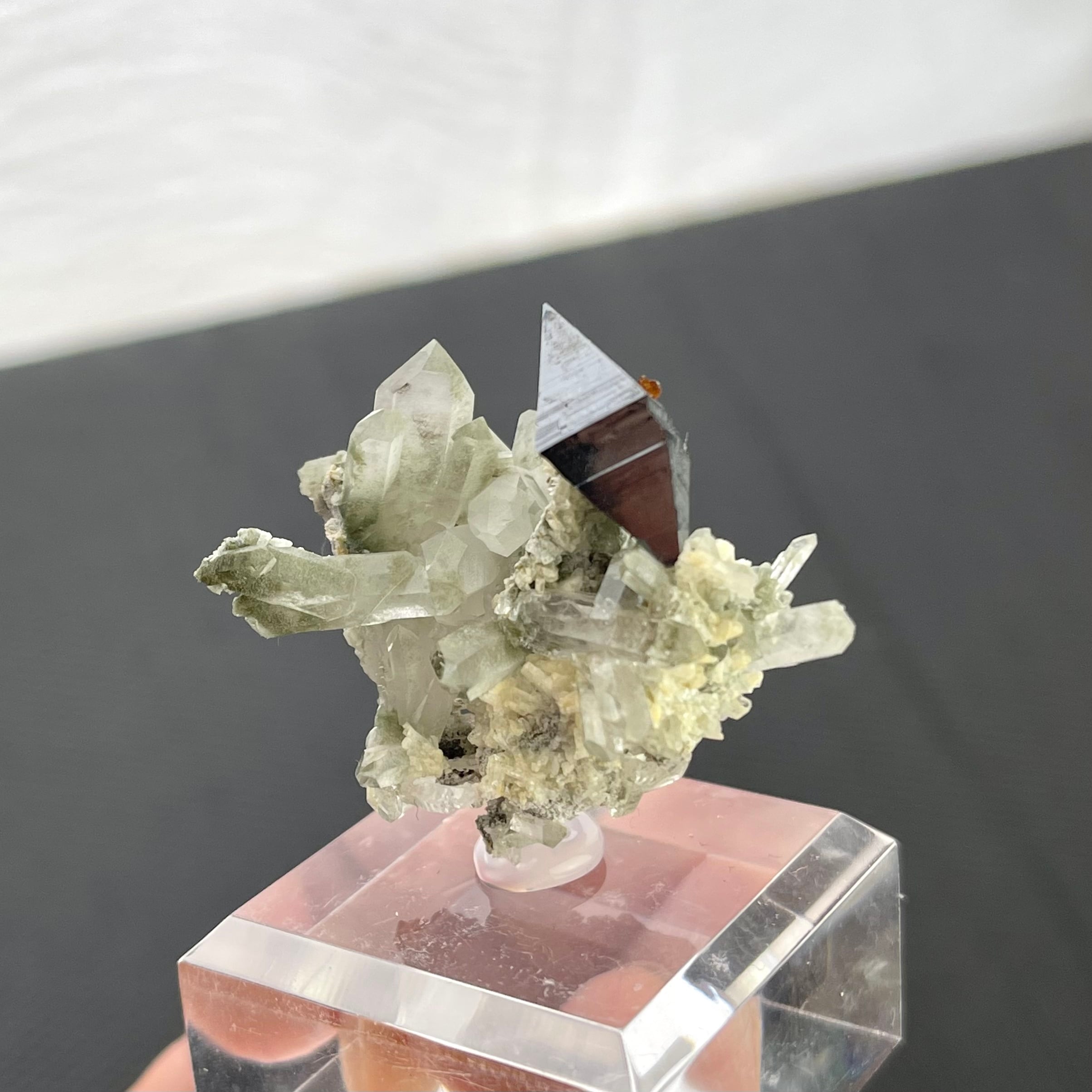 アナテース / クローライト / クォーツ【Anatase with Chlorite in
