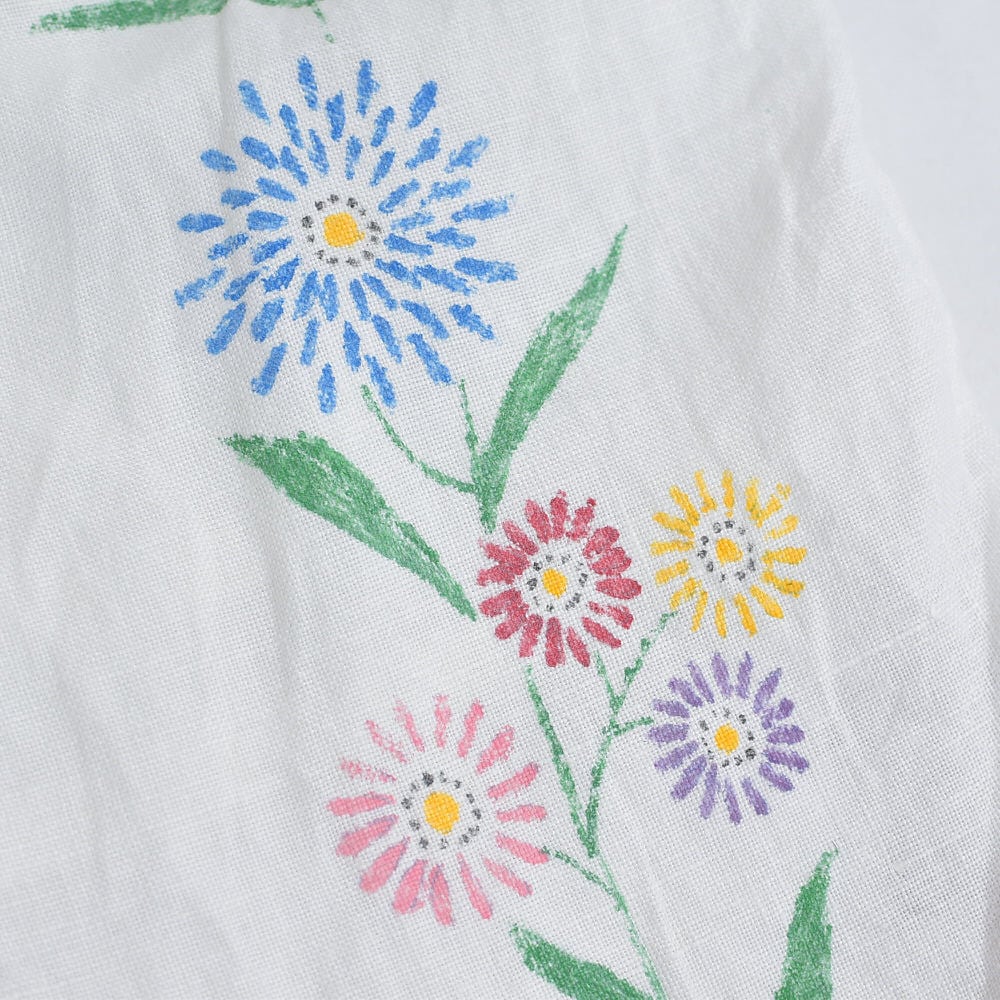 Remakeリメイク 再構築 パッチワーク&フラワー刺繍 デザイン ワイド