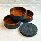 87.5(ハチジュウナナテンゴ) 三段丸重 象谷塗 φ15cm