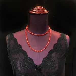 Genuine coral beads necklace & bracelet