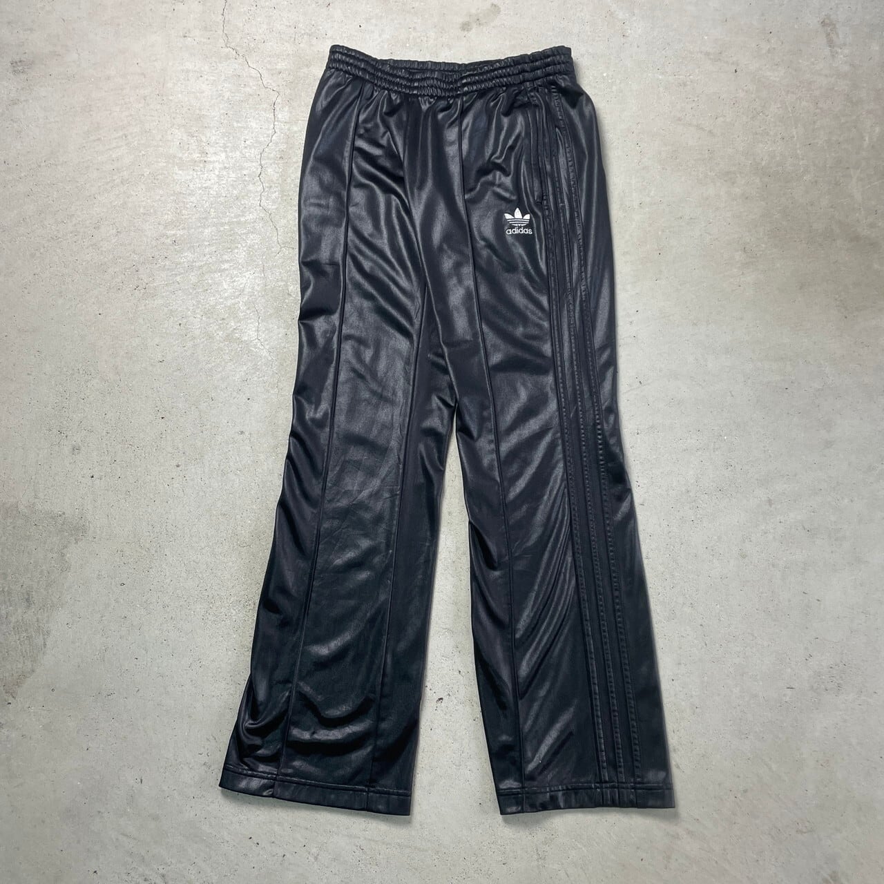 00s y2k adidas　黒×灰　ストレート パンツ　トラックパンツ　L