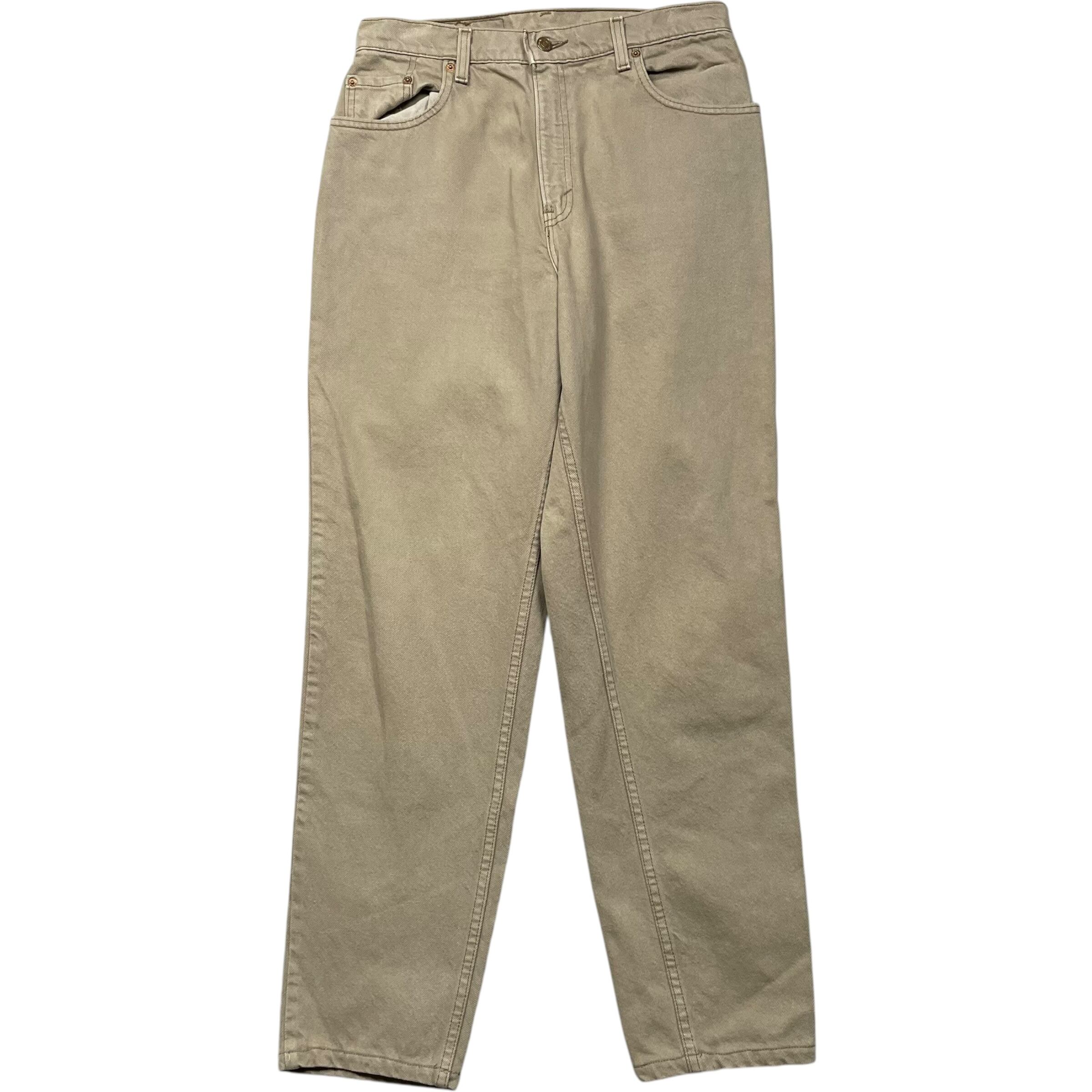 《実寸 W31L30》 Levi's リーバイス 551 デニムパンツ ワイドデニム ベージュ USA製 90年代 vintage no.6047