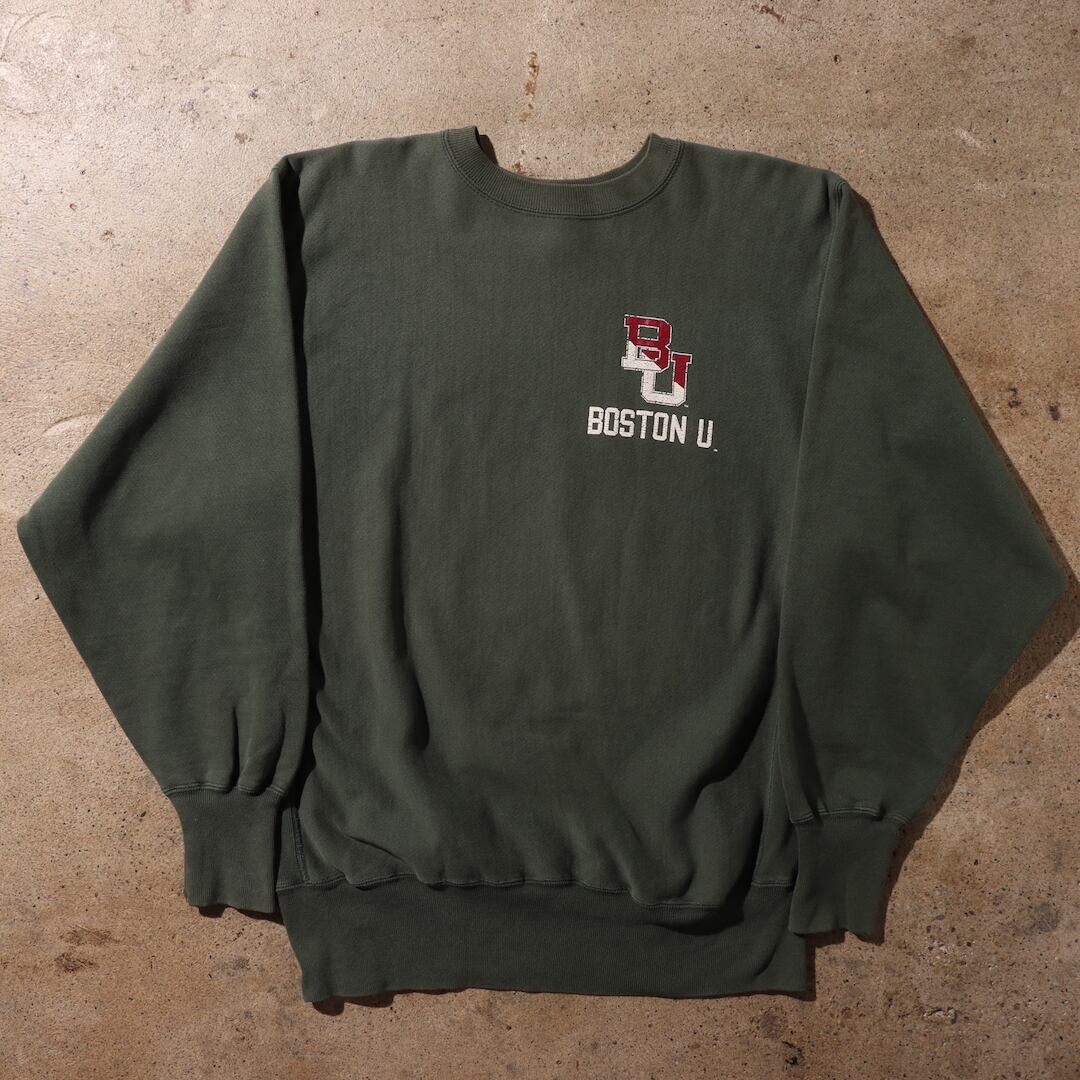 90s XL リバースウィーブ 両面 ビッグロゴ スウェット 緑 チャンピオン 