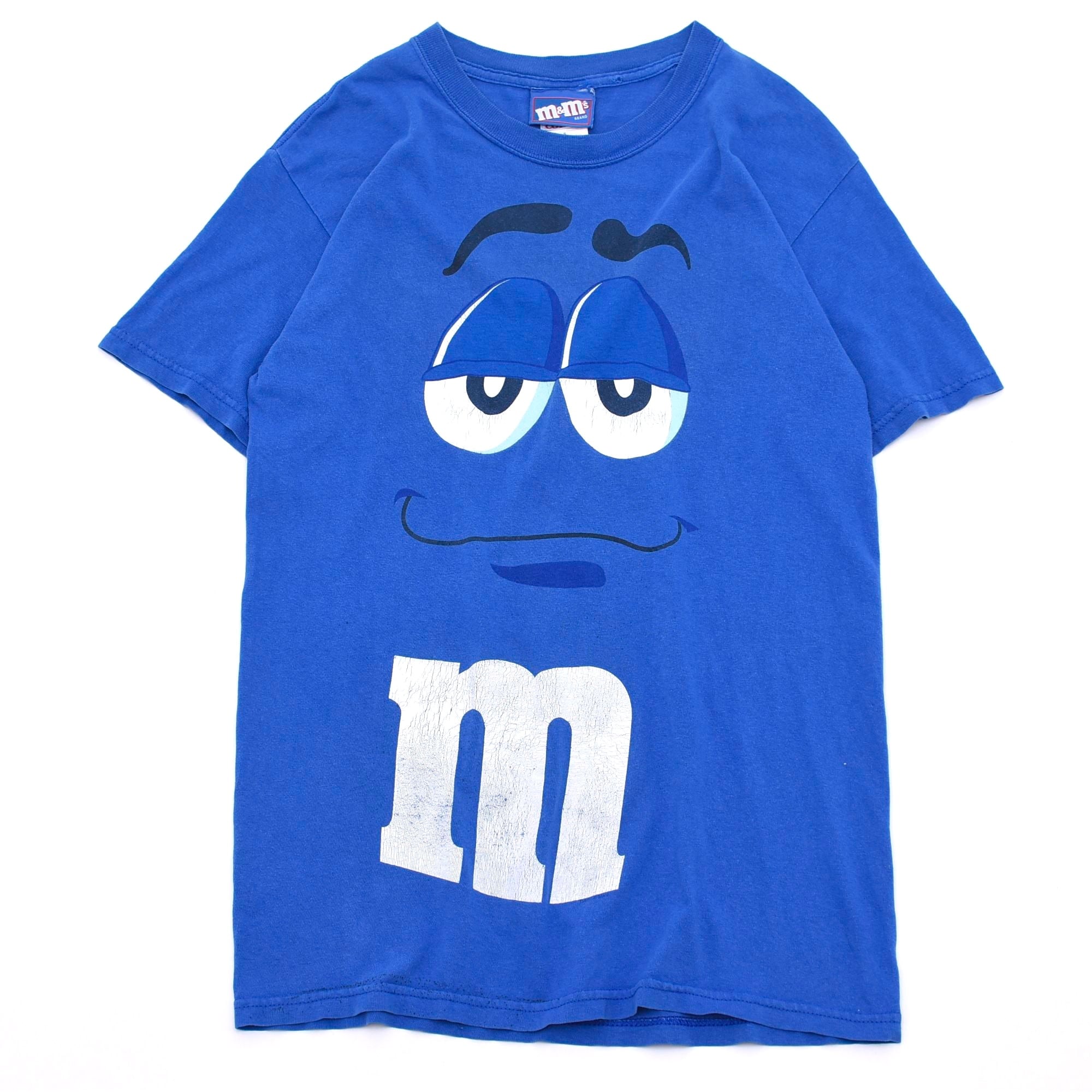 00's m&m's BLULE face print T-shirt Made in MEXICO | 古着屋 grin days memory  【公式】古着通販 オンラインストア