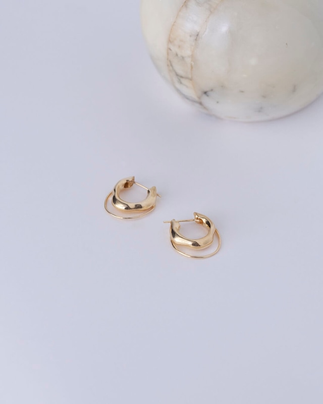 Hoop Earrings (14KGP Silver925 )