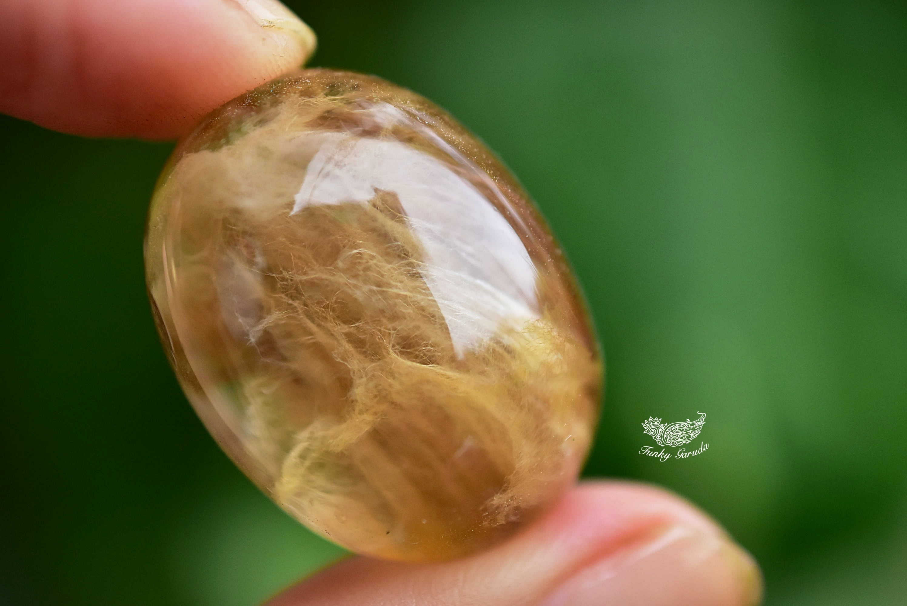 レアもの☆オレンジアンフィボール☆ガーデンクォーツ s538 | Funky