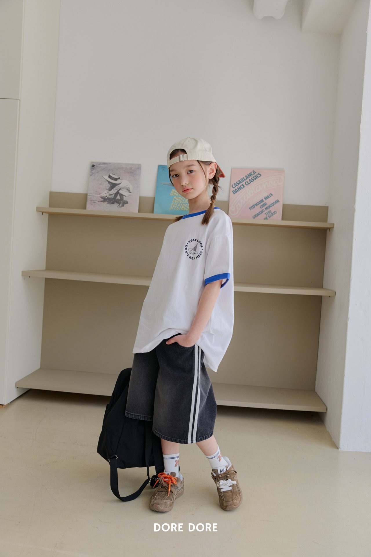 [DOREDORE] Color-blocked short sleeve T-shirt / [도레도레] 배색반팔티셔츠
