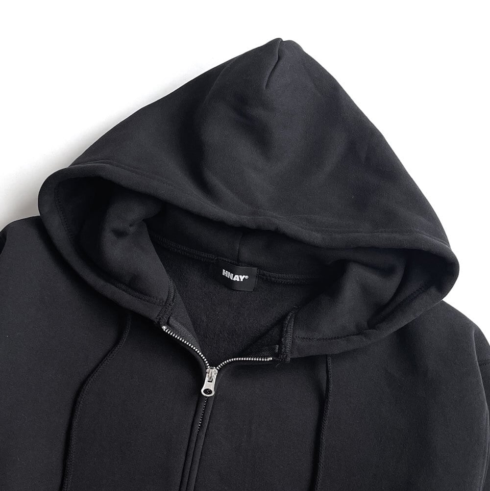 HNAY®️ Logo Zip-up Parka [Black] | HNAY